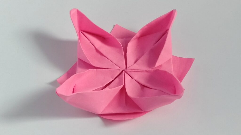 Beautiful origami flower lotus decoration
